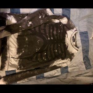Rude Long Sleeve Skeleton Sweater